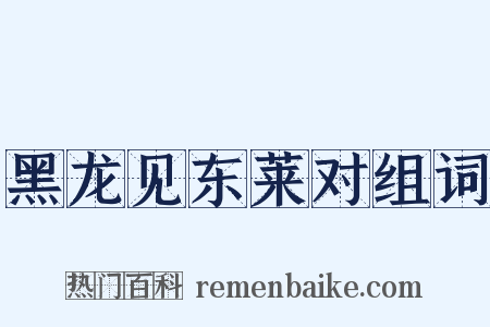黑龙见东莱对组词是什么意思的图片